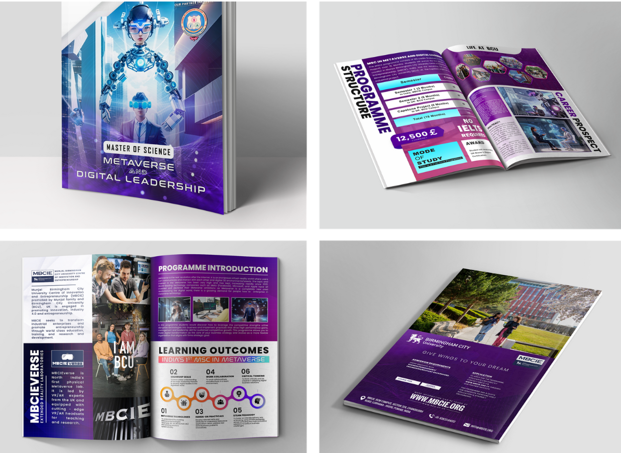 MSc Metaverse and Digital Leadership brochure layout